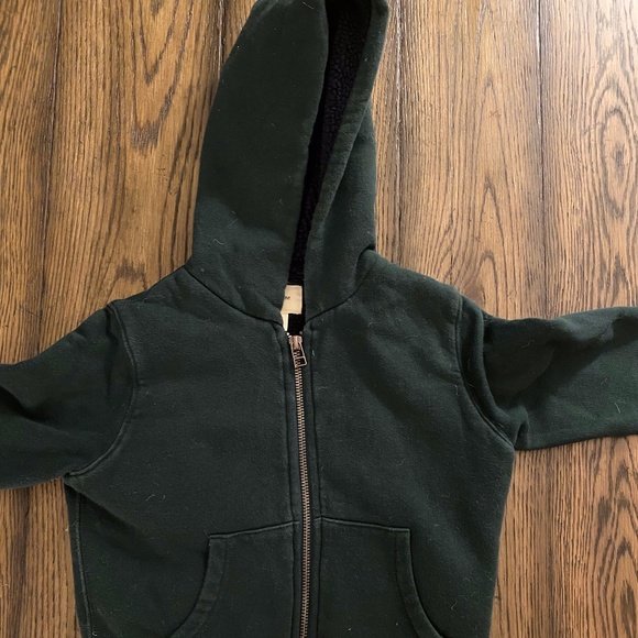 Green zip up jacket with orange stripe - Picture 1 of 4